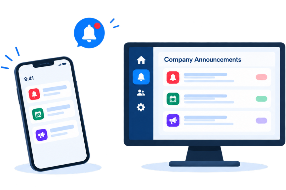 Internal Notice Board & Company Announcements
